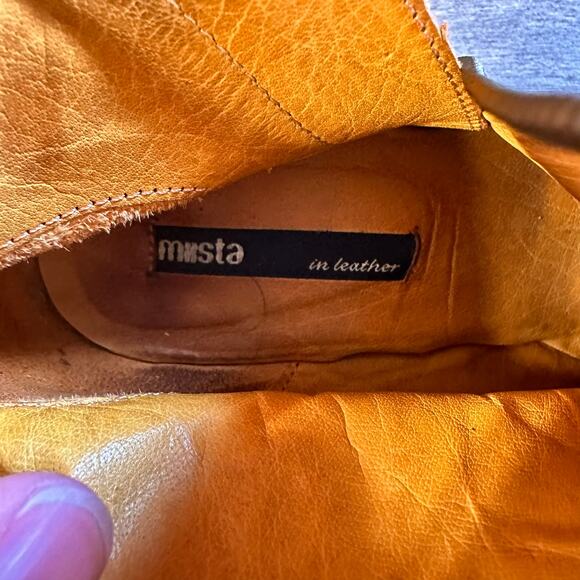 Miista Leather Ankle Boots Side Zipper Heeled 39 Pink - Picture 12 of 12